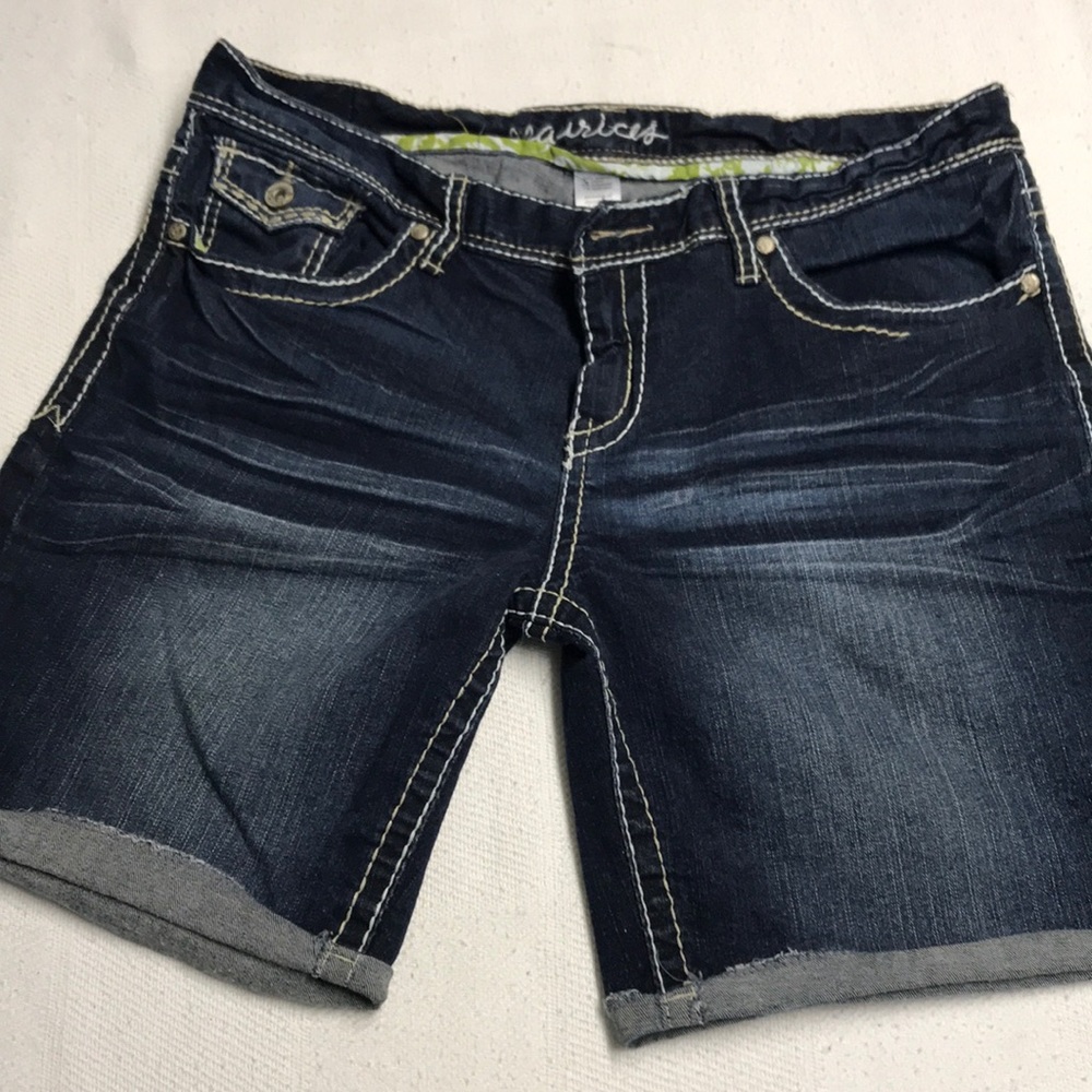 Maurice’s blue jean shorts